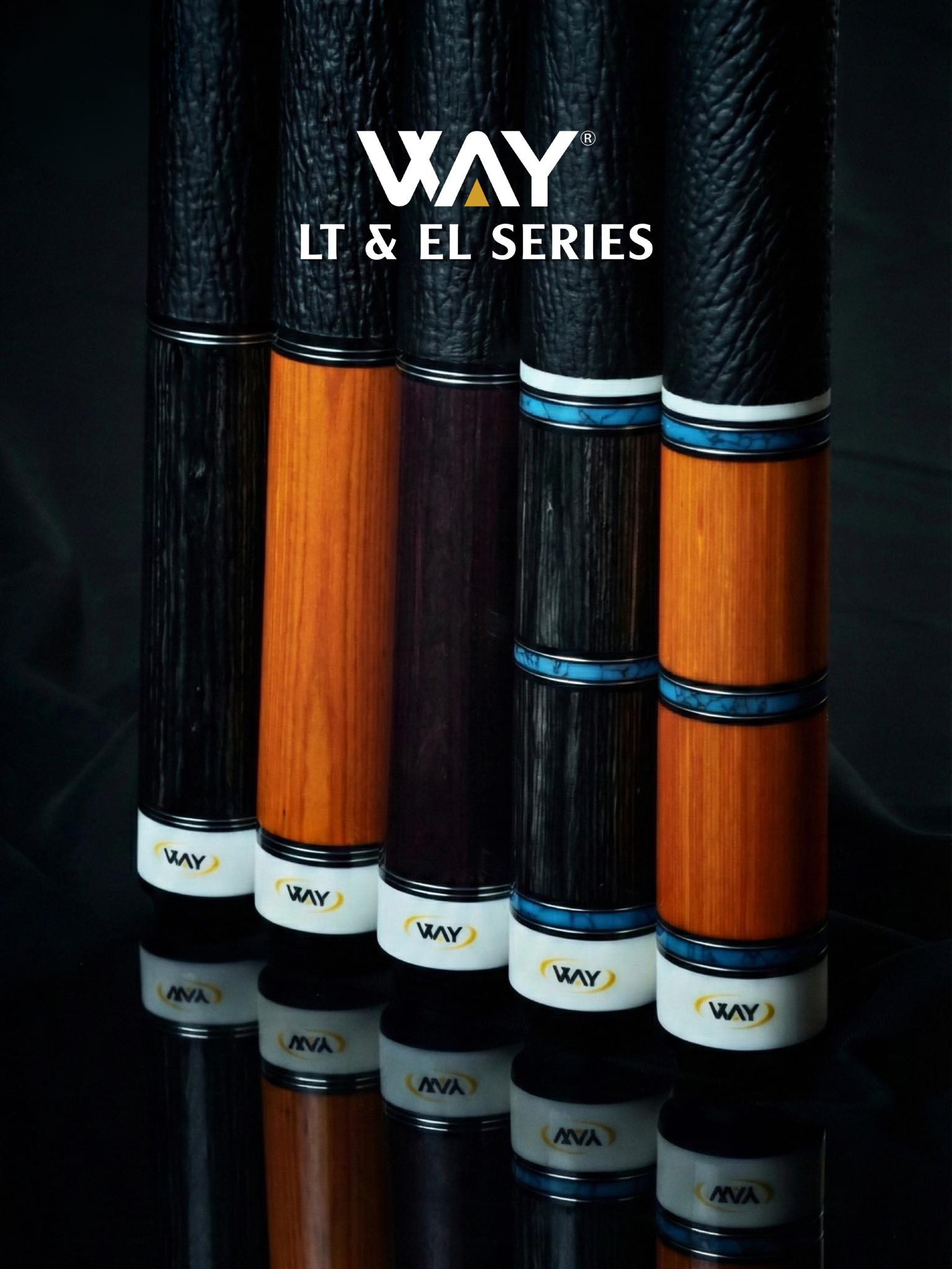 Gậy bida ngọn carbon hàng không phối chuôi gỗ ghép nghệ thuật